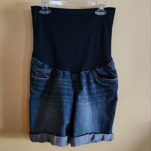 Two Hearts Maternity Denim Shorts